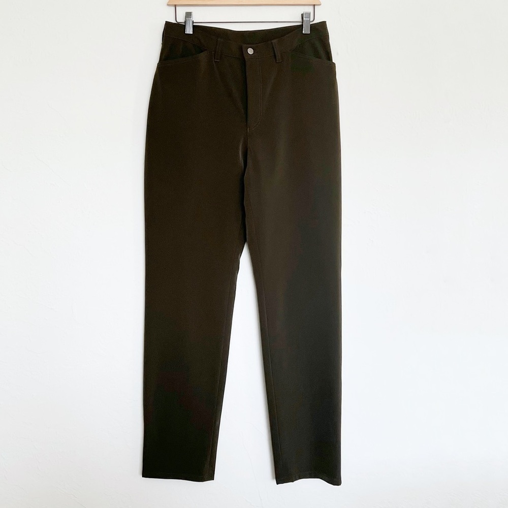 BOGNER Pants Stretch High Waist Straight brown green golf sz 10